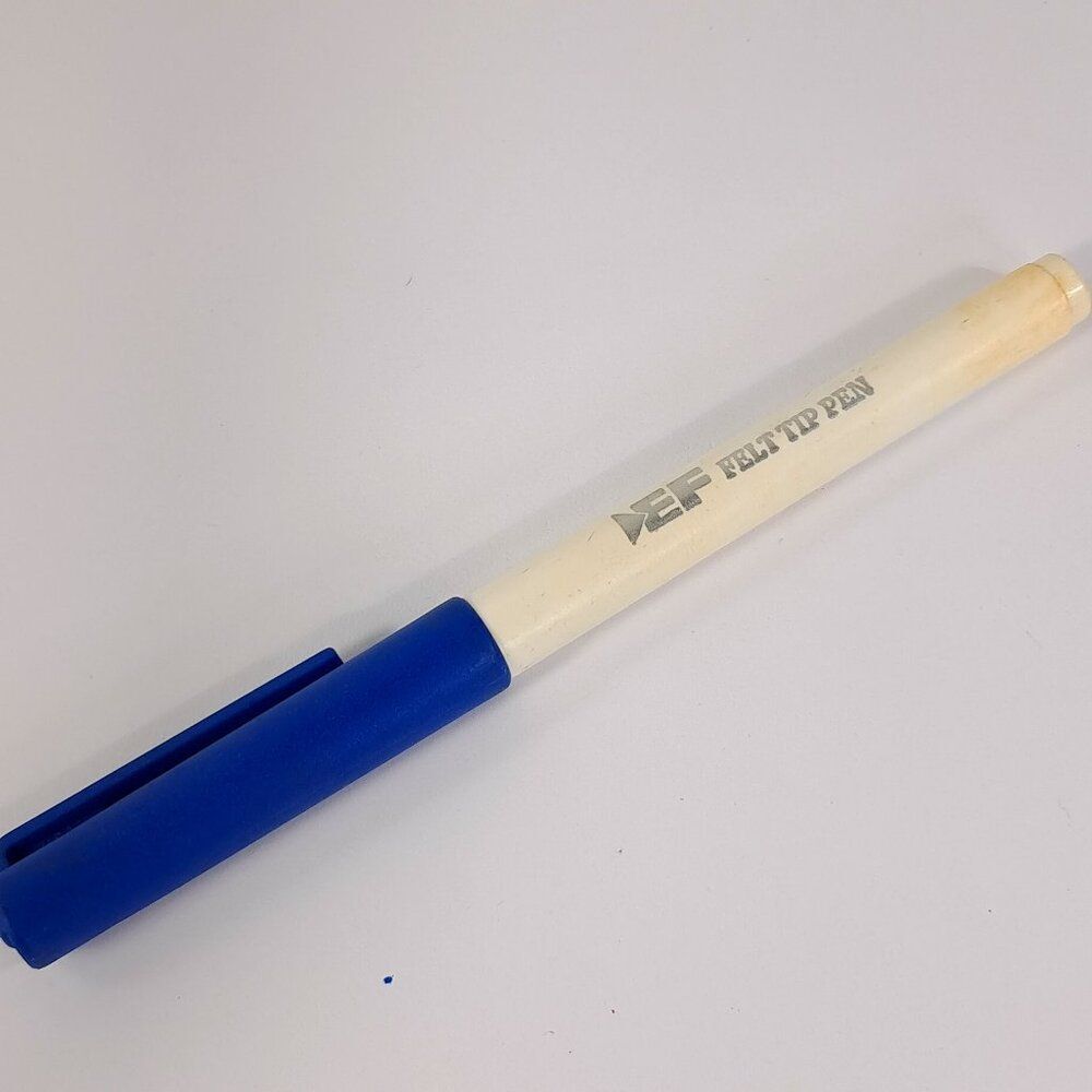 Eberhard Faber Felt Tip Pen Fine Point Marker Blue Vintage